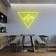 Bergpanorama LED-Neonschild im Dreieck