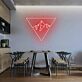 Bergpanorama LED-Neonschild im Dreieck