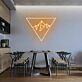 Bergpanorama LED-Neonschild im Dreieck