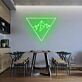 Bergpanorama LED-Neonschild im Dreieck