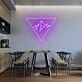 Bergpanorama LED-Neonschild im Dreieck