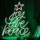 joy love peace LED-Neonschild Weihnachten Wohnzimmer