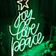 joy love peace LED-Neonschild Weihnachten Wohnzimmer
