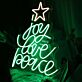 joy love peace LED-Neonschild Weihnachten Wohnzimmer
