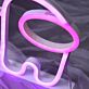 Abstraktes LED Neonschild in Figurenform als moderne Neon Wandbeleuchtung für Gaming Zimmer Jugendzimmer und kreative Räume