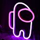 Abstraktes LED Neonschild in Figurenform als moderne Neon Wandbeleuchtung für Gaming Zimmer Jugendzimmer und kreative Räume