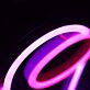 Abstraktes LED Neonschild in Figurenform als moderne Neon Wandbeleuchtung für Gaming Zimmer Jugendzimmer und kreative Räume