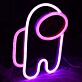 Abstraktes LED Neonschild in Figurenform als moderne Neon Wandbeleuchtung für Gaming Zimmer Jugendzimmer und kreative Räume