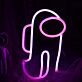 Abstraktes LED Neonschild in Figurenform als moderne Neon Wandbeleuchtung für Gaming Zimmer Jugendzimmer und kreative Räume