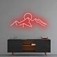 Berglandschaft mit Sonne LED-Neonschild Wohnzimmer Büro