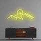 Berglandschaft mit Sonne LED-Neonschild Wohnzimmer Büro