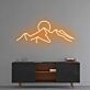 Berglandschaft mit Sonne LED-Neonschild Wohnzimmer Büro