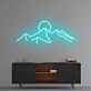 Berglandschaft mit Sonne LED-Neonschild Wohnzimmer Büro