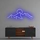 Berglandschaft mit Sonne LED-Neonschild Wohnzimmer Büro