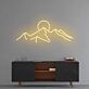 Berglandschaft mit Sonne LED-Neonschild Wohnzimmer Büro