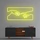 zwei sich berührende Hände LED-Neonschild Wohnzimmer Kunstdekor