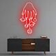 Hand mit schwebenden Planeten Neon LED Neonschild