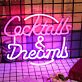 Cocktails & Dreams LED-Neonschild für Bar Club