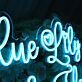 Blue Lily Cake & Florist als LED-Neonschild