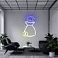 Geldsack mit Banknoten und Münze LED-Neonschild Büro Arbeitszimmer