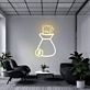 Geldsack mit Banknoten und Münze LED-Neonschild Büro Arbeitszimmer