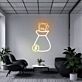 Geldsack mit Banknoten und Münze LED-Neonschild Büro Arbeitszimmer