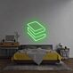gestapelte Bücher LED-Neonschild Schlafzimmer Arbeitszimmer