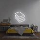 gestapelte Bücher LED-Neonschild Schlafzimmer Arbeitszimmer