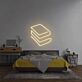 gestapelte Bücher LED-Neonschild Schlafzimmer Arbeitszimmer