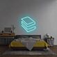gestapelte Bücher LED-Neonschild Schlafzimmer Arbeitszimmer