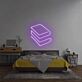 gestapelte Bücher LED-Neonschild Schlafzimmer Arbeitszimmer