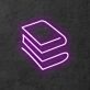 Bücherliebe LED-Neonschild mit Bücherstapel
