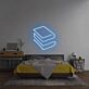 Bücherliebe LED-Neonschild mit Bücherstapel