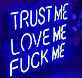 TRUST ME LOVE ME FUCK ME LED-Neonschild für Bar Club