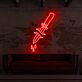 Dolch mit Blutstropfen LED-Neonschild für Bar Tattoo Studio