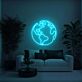 Weltkarte LED-Neonschild für Wohnzimmer oder Büro