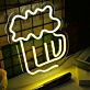 Bierkrug mit Schaum LED-Neonschild Bar Wohnzimmer