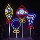Christmas Candy Lollipop LED Neon Sign for Holiday Home Wall Decor Light