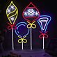 Christmas Candy Lollipop LED Neon Sign for Holiday Home Wall Decor Light