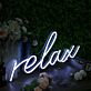relax LED Neonschild für Wohnzimmer und Schlafzimmer