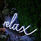 relax LED Neonschild für Wohnzimmer und Schlafzimmer