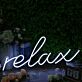 relax LED Neonschild für Wohnzimmer und Schlafzimmer