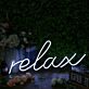 relax LED Neonschild für Wohnzimmer und Schlafzimmer