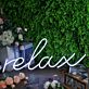 relax LED Neonschild für Wohnzimmer und Schlafzimmer