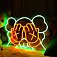 Good Luck Fist Bump LED Neon Sign Lucky Hands Gesture for Home Office Shop Wall Decor