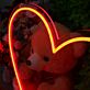 Herzform LED-Neonschild Wohnzimmer Schlafzimmer