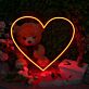 Herzform LED-Neonschild Wohnzimmer Schlafzimmer