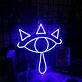 Blue All Seeing Eye LED Neon Sign Geometric Eye Wall Decor for Bedroom Studio Bar