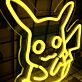 Cute Electric Mouse LED Neon Sign Yellow Cartoon Lightning Mouse Wall Decor for Bedroom Game Room
