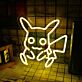 Cute Electric Mouse LED Neon Sign Yellow Cartoon Lightning Mouse Wall Decor for Bedroom Game Room